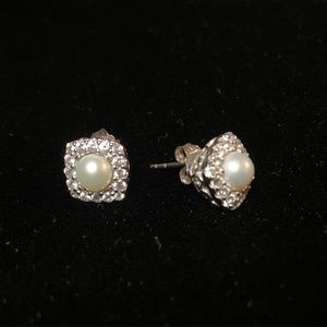 Pearl Necklace and Earrings